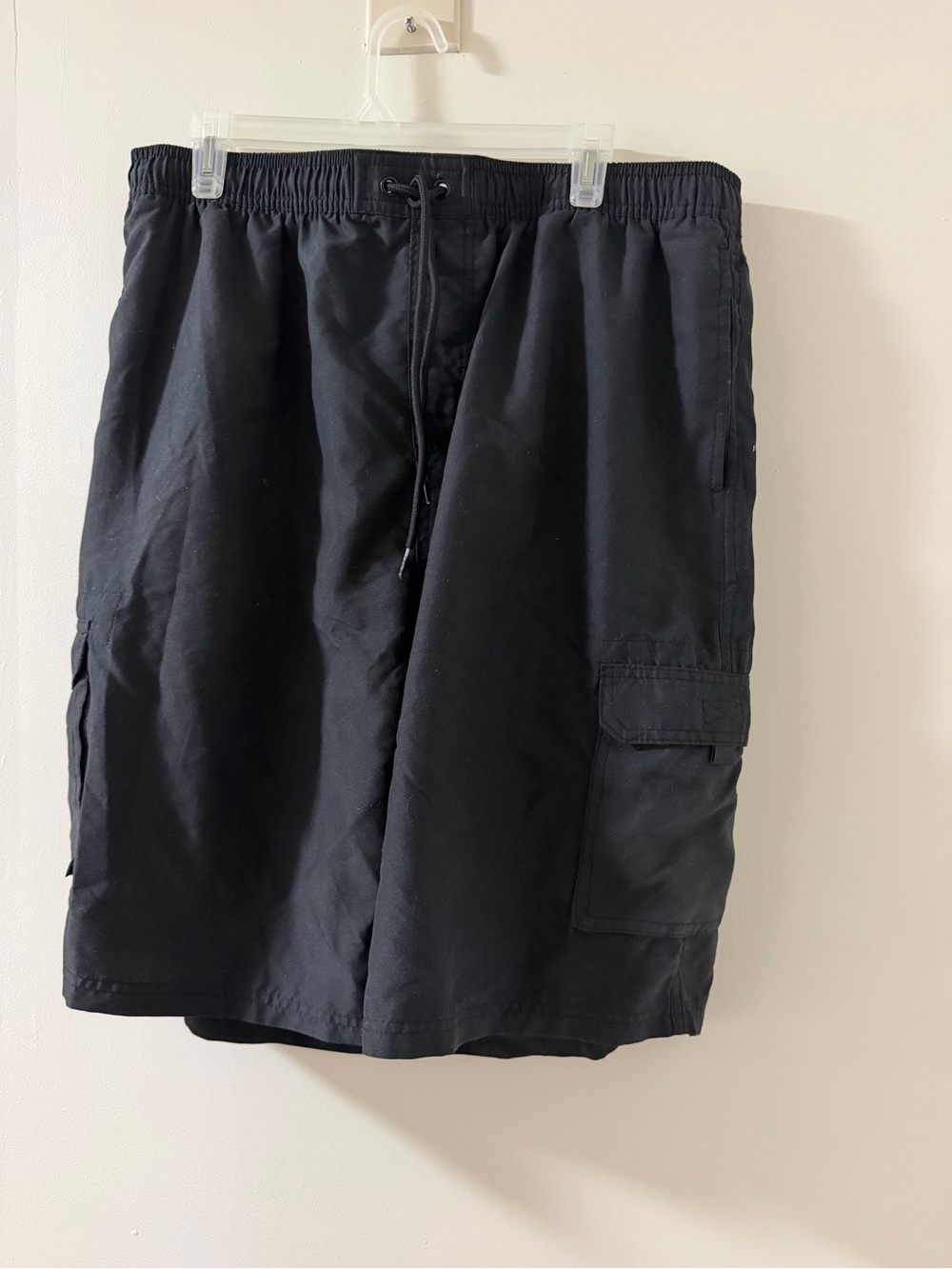 TC Black Cargo Shorts with Drawstring